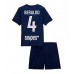 Paris Saint-Germain Lucas Beraldo #4 Hjemmedraktsett Barn 2025-26 Korte ermer (+ Korte bukser)
